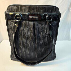 Vera Bradley Quilted Black Tote Bag. Nearly new w/o tags. Professional looking.